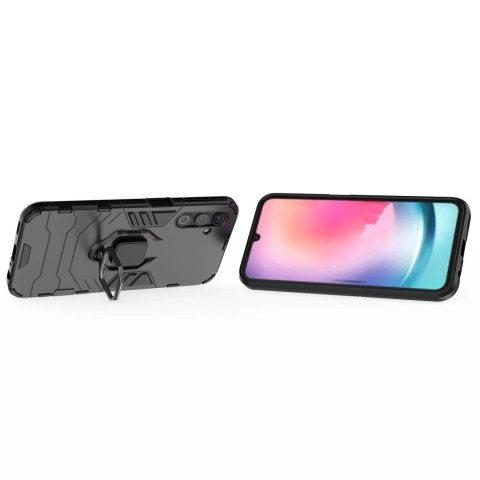 Ring Armor etui do Samsung Galaxy A24 4G pancerny pokrowiec uchwyt magnetyczny ring czarne Ring Armor etui do Samsung Galaxy A24 4G pancerny pokrowiec uchwyt magnetyczny ring czarne