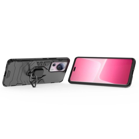 Ring Armor etui do Xiaomi 13 Lite pancerny pokrowiec uchwyt magnetyczny ring czarne Ring Armor etui do Xiaomi 13 Lite pancerny pokrowiec uchwyt magnetyczny ring czarne