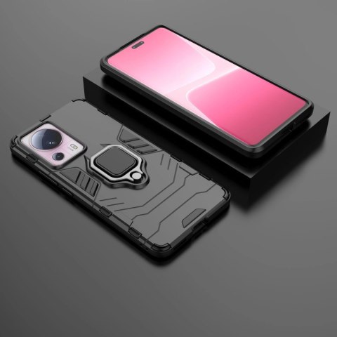 Ring Armor etui do Xiaomi 13 Lite pancerny pokrowiec uchwyt magnetyczny ring czarne Ring Armor etui do Xiaomi 13 Lite pancerny pokrowiec uchwyt magnetyczny ring czarne