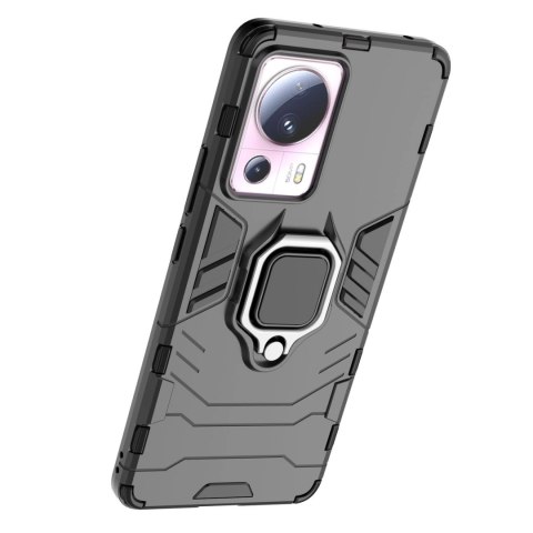 Ring Armor etui do Xiaomi 13 Lite pancerny pokrowiec uchwyt magnetyczny ring czarne Ring Armor etui do Xiaomi 13 Lite pancerny pokrowiec uchwyt magnetyczny ring czarne