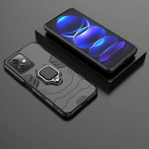 Ring Armor etui do Xiaomi Redmi Note 12 5G / Poco X5 5G pancerny pokrowiec uchwyt magnetyczny ring czarne Ring Armor etui do Xiaomi Redmi Note 12 5G / Poco X5 5G pancerny pokrowiec uchwyt magnetyczny ring czarne