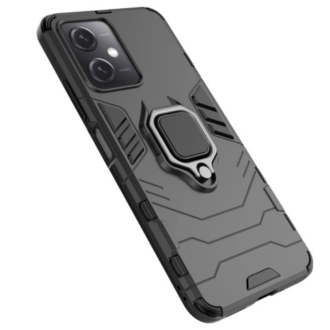 Ring Armor etui do Xiaomi Redmi Note 12 5G / Poco X5 5G pancerny pokrowiec uchwyt magnetyczny ring czarne Ring Armor etui do Xiaomi Redmi Note 12 5G / Poco X5 5G pancerny pokrowiec uchwyt magnetyczny ring czarne