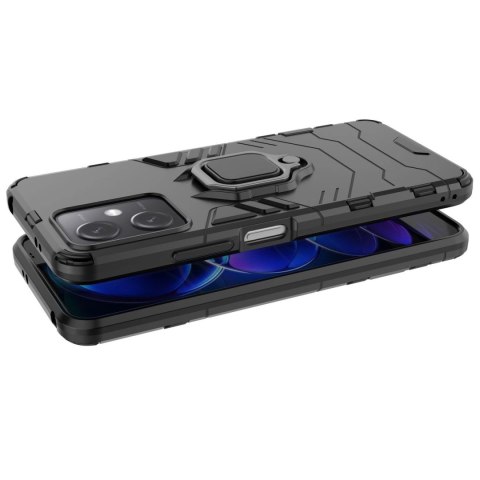 Ring Armor etui do Xiaomi Redmi Note 12 5G / Poco X5 5G pancerny pokrowiec uchwyt magnetyczny ring czarne Ring Armor etui do Xiaomi Redmi Note 12 5G / Poco X5 5G pancerny pokrowiec uchwyt magnetyczny ring czarne
