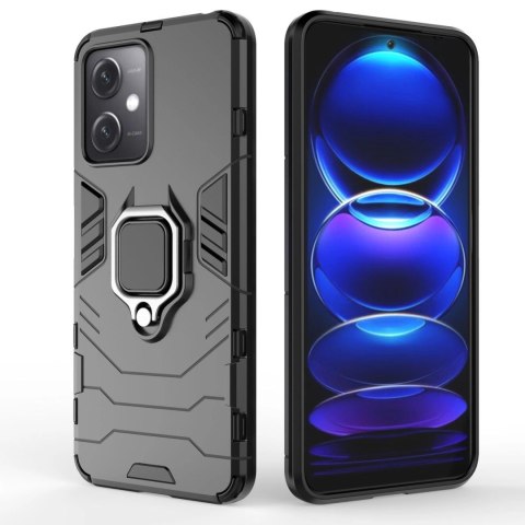 Ring Armor etui do Xiaomi Redmi Note 12 5G / Poco X5 5G pancerny pokrowiec uchwyt magnetyczny ring czarne Ring Armor etui do Xiaomi Redmi Note 12 5G / Poco X5 5G pancerny pokrowiec uchwyt magnetyczny ring czarne