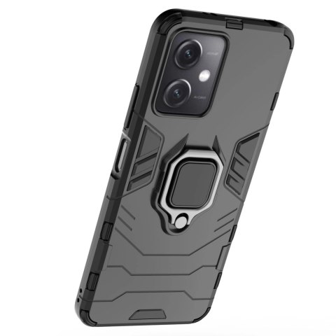Ring Armor etui do Xiaomi Redmi Note 12 5G / Poco X5 5G pancerny pokrowiec uchwyt magnetyczny ring czarne Ring Armor etui do Xiaomi Redmi Note 12 5G / Poco X5 5G pancerny pokrowiec uchwyt magnetyczny ring czarne