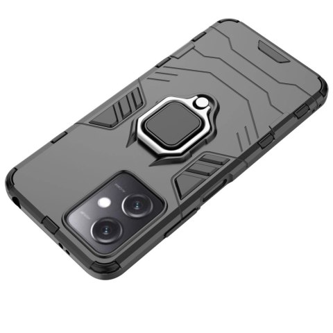 Ring Armor etui do Xiaomi Redmi Note 12 5G / Poco X5 5G pancerny pokrowiec uchwyt magnetyczny ring czarne Ring Armor etui do Xiaomi Redmi Note 12 5G / Poco X5 5G pancerny pokrowiec uchwyt magnetyczny ring czarne