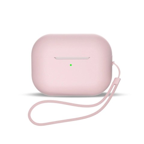 Silikonowe etui do AirPods 3 + pasek na nadgarstek smycz - różowe Silikonowe etui do AirPods 3 + pasek na nadgarstek smycz - różowe