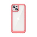 Wzmocnione etui z elastyczną ramką do iPhone 15 Plus Outer Space - czerwone Wzmocnione etui z elastyczną ramką do iPhone 15 Plus Outer Space - czerwone