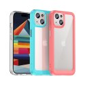 Wzmocnione etui z elastyczną ramką do iPhone 15 Plus Outer Space - czerwone Wzmocnione etui z elastyczną ramką do iPhone 15 Plus Outer Space - czerwone