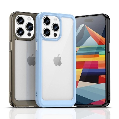 Wzmocnione etui z elastyczną ramką do iPhone 15 Pro Max Outer Space - czerwone Wzmocnione etui z elastyczną ramką do iPhone 15 Pro Max Outer Space - czerwone