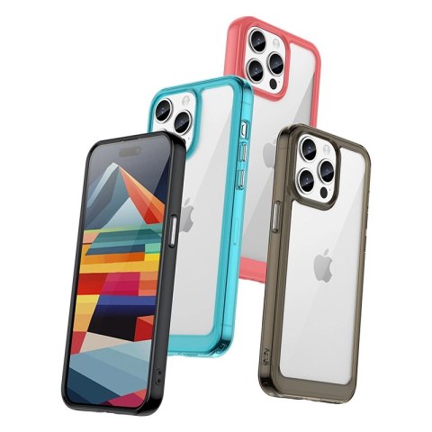 Wzmocnione etui z elastyczną ramką do iPhone 15 Pro Max Outer Space - niebieskie Wzmocnione etui z elastyczną ramką do iPhone 15 Pro Max Outer Space - niebieskie