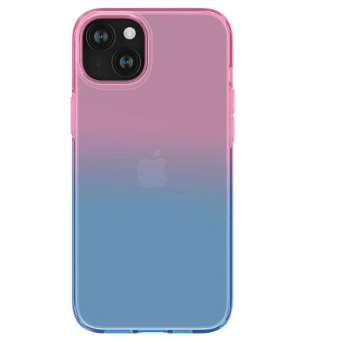 Etui Spigen Liquid Crystal na iPhone 15 - różowo-niebieskie Etui Spigen Liquid Crystal na iPhone 15 - różowo-niebieskie