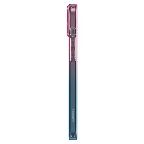 Etui Spigen Liquid Crystal na iPhone 15 - różowo-niebieskie Etui Spigen Liquid Crystal na iPhone 15 - różowo-niebieskie