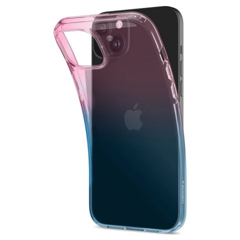 Etui Spigen Liquid Crystal na iPhone 15 - różowo-niebieskie Etui Spigen Liquid Crystal na iPhone 15 - różowo-niebieskie