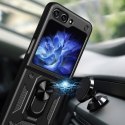 Etui pancerne Hybrid Armor Camshield do Z Flip 5 5G z osłoną na aparat - czarne Etui pancerne Hybrid Armor Camshield do Z Flip 5 5G z osłoną na aparat - czarne