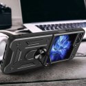 Etui pancerne Hybrid Armor Camshield do Z Flip 5 5G z osłoną na aparat - czarne Etui pancerne Hybrid Armor Camshield do Z Flip 5 5G z osłoną na aparat - czarne