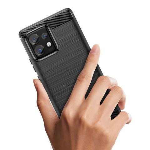 Etui silikonowe Carbon Case do Motorola Edge 40 Pro - czarne Etui silikonowe Carbon Case do Motorola Edge 40 Pro - czarne