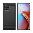 Etui silikonowe Carbon Case do Motorola Edge 40 Pro - czarne Etui silikonowe Carbon Case do Motorola Edge 40 Pro - czarne