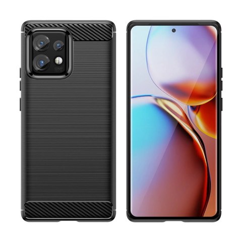 Etui silikonowe Carbon Case do Motorola Edge 40 Pro - czarne Etui silikonowe Carbon Case do Motorola Edge 40 Pro - czarne