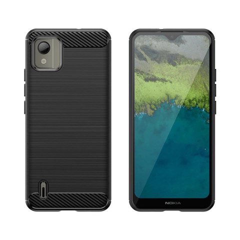 Etui silikonowe Carbon Case do Nokia C110 - czarne Etui silikonowe Carbon Case do Nokia C110 - czarne