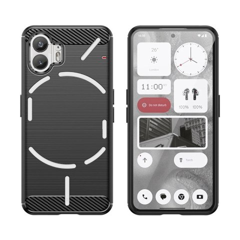 Etui silikonowe Carbon Case do Nothing Phone 2 - czarne Etui silikonowe Carbon Case do Nothing Phone 2 - czarne
