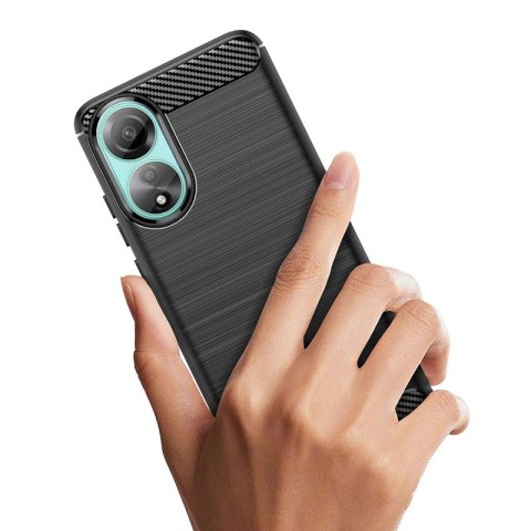 Etui silikonowe Carbon Case do Oppo A78 4G - czarne Etui silikonowe Carbon Case do Oppo A78 4G - czarne