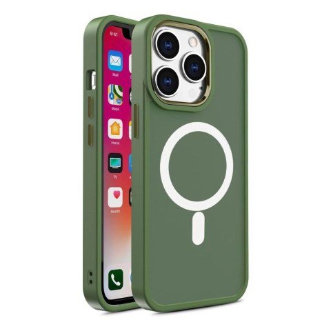 Magnetyczne etui z MagSafe Color Matte Case do iPhone 14 Plus - zielone Magnetyczne etui z MagSafe Color Matte Case do iPhone 14 Plus - zielone