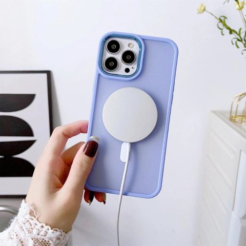 Magnetyczne etui z MagSafe Color Matte Case do iPhone 15 Plus - fioletowe Magnetyczne etui z MagSafe Color Matte Case do iPhone 15 Plus - fioletowe