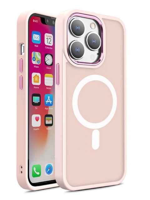 Magnetyczne etui z MagSafe Color Matte Case do iPhone 15 Pro Max - różowe Magnetyczne etui z MagSafe Color Matte Case do iPhone 15 Pro Max - różowe