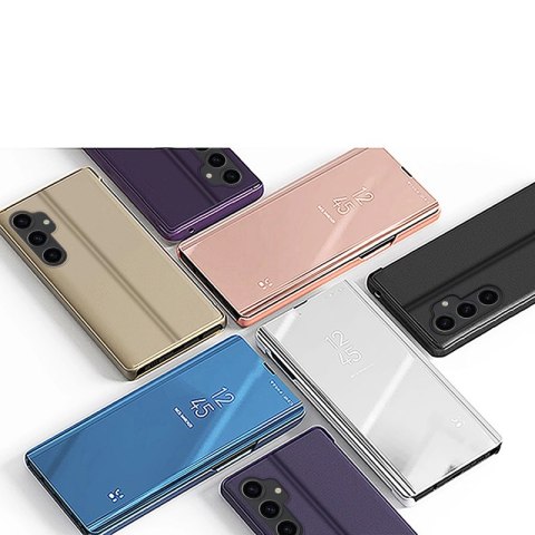 Twarde etui z klapką do Samsung Galaxy S23 FE Clear View Case - czarne Twarde etui z klapką do Samsung Galaxy S23 FE Clear View Case - czarne