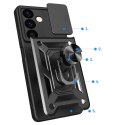 Etui Hybrid Armor Camshield do Samsung Galaxy S24+ pancerne z osłoną na aparat - czarne Etui Hybrid Armor Camshield do Samsung Galaxy S24+ pancerne z osłoną na aparat - czarne