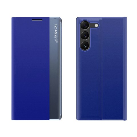 Etui New Sleep View Case do Samsung S24+ z klapką - niebieskie Etui New Sleep View Case do Samsung S24+ z klapką - niebieskie