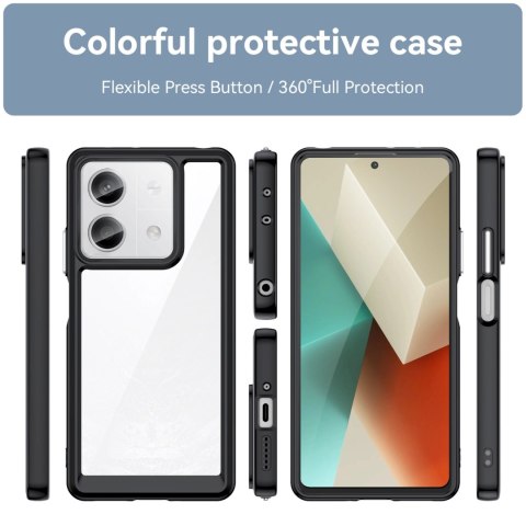 Etui Outer Space Case z żelową ramką do Xiaomi Redmi Note 13 Pro+ - czarne Etui Outer Space Case z żelową ramką do Xiaomi Redmi Note 13 Pro+ - czarne