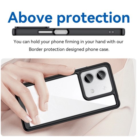 Etui Outer Space Case z żelową ramką do Xiaomi Redmi Note 13 Pro+ - czarne Etui Outer Space Case z żelową ramką do Xiaomi Redmi Note 13 Pro+ - czarne