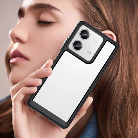 Etui Outer Space Case z żelową ramką do Xiaomi Redmi Note 13 Pro+ - czarne Etui Outer Space Case z żelową ramką do Xiaomi Redmi Note 13 Pro+ - czarne