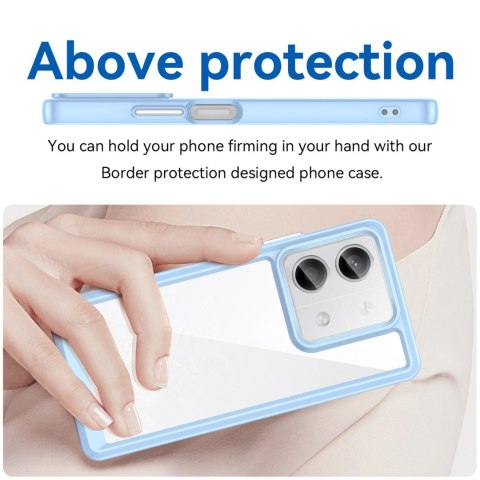 Etui Outer Space Case z żelową ramką do Xiaomi Redmi Note 13 Pro+ - niebieskie Etui Outer Space Case z żelową ramką do Xiaomi Redmi Note 13 Pro+ - niebieskie