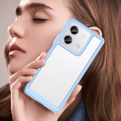 Etui Outer Space Case z żelową ramką do Xiaomi Redmi Note 13 Pro+ - niebieskie Etui Outer Space Case z żelową ramką do Xiaomi Redmi Note 13 Pro+ - niebieskie