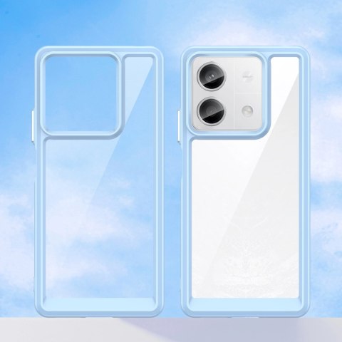 Etui Outer Space Case z żelową ramką do Xiaomi Redmi Note 13 Pro+ - niebieskie Etui Outer Space Case z żelową ramką do Xiaomi Redmi Note 13 Pro+ - niebieskie