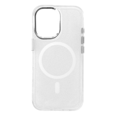Etui Glitter Case MagSafe na iPhone 16 Plus - białe z brokatem Etui Glitter Case MagSafe na iPhone 16 Plus - białe z brokatem