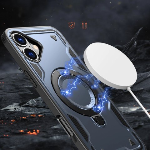 Etui Hybrid Armor Trendy z MagSafe na iPhone 16 Plus - niebieskie Etui Hybrid Armor Trendy z MagSafe na iPhone 16 Plus - niebieskie