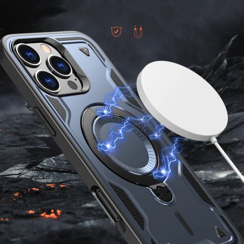 Etui Hybrid Armor Trendy z MagSafe na iPhone 16 Pro Max - niebieskie Etui Hybrid Armor Trendy z MagSafe na iPhone 16 Pro Max - niebieskie