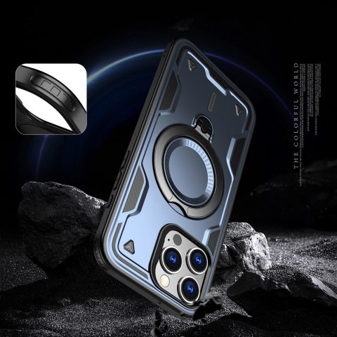 Etui Hybrid Armor Trendy z MagSafe na iPhone 16 Pro Max - niebieskie Etui Hybrid Armor Trendy z MagSafe na iPhone 16 Pro Max - niebieskie