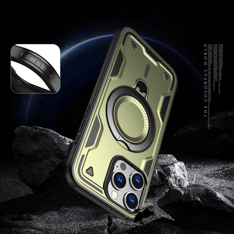 Etui Hybrid Armor Trendy z MagSafe na iPhone 16 Pro Max - zielone Etui Hybrid Armor Trendy z MagSafe na iPhone 16 Pro Max - zielone