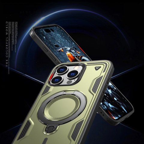 Etui Hybrid Armor Trendy z MagSafe na iPhone 16 Pro Max - zielone Etui Hybrid Armor Trendy z MagSafe na iPhone 16 Pro Max - zielone