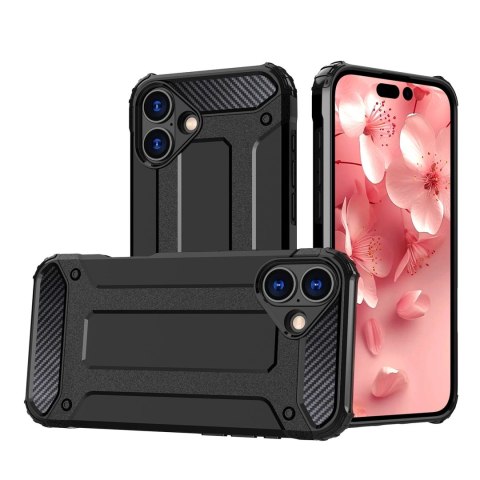 Etui Hybrid Armor pancerne na iPhone 16 Plus - czarne Etui Hybrid Armor pancerne na iPhone 16 Plus - czarne