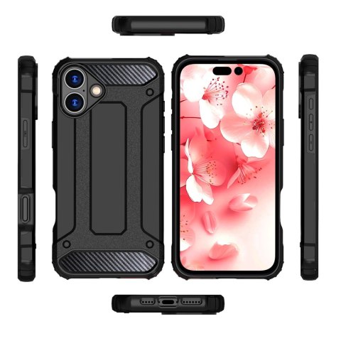 Etui Hybrid Armor pancerne na iPhone 16 Plus - czarne Etui Hybrid Armor pancerne na iPhone 16 Plus - czarne