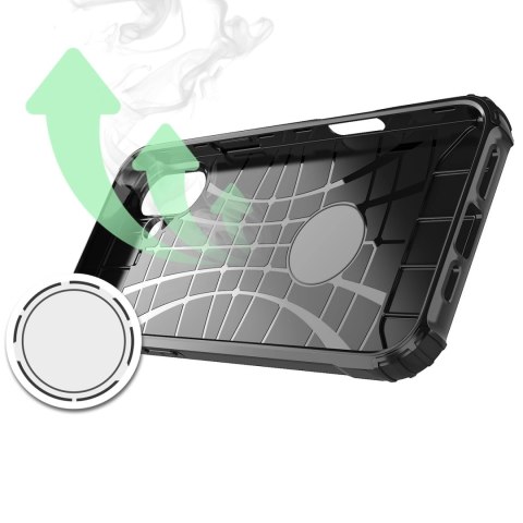 Etui Hybrid Armor pancerne na iPhone 16 Plus - czarne Etui Hybrid Armor pancerne na iPhone 16 Plus - czarne
