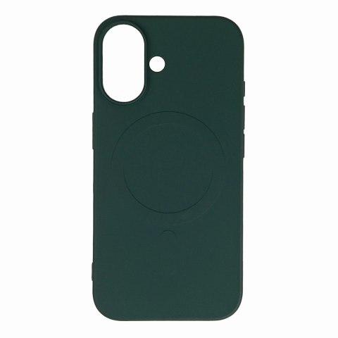 Etui Liquid Silicone Case MagSafe na iPhone 16 - ciemnozielone Etui Liquid Silicone Case MagSafe na iPhone 16 - ciemnozielone