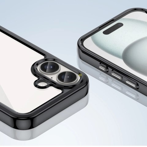 Etui Outer Space Case z żelową ramką do iPhone 16 Plus - czarne Etui Outer Space Case z żelową ramką do iPhone 16 Plus - czarne