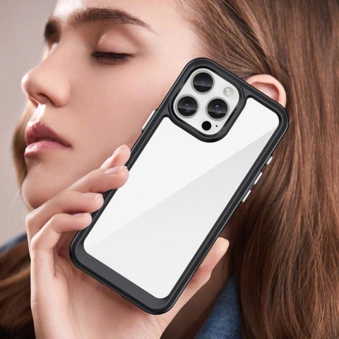 Etui Outer Space Case z żelową ramką do iPhone 16 Pro - czarne Etui Outer Space Case z żelową ramką do iPhone 16 Pro - czarne